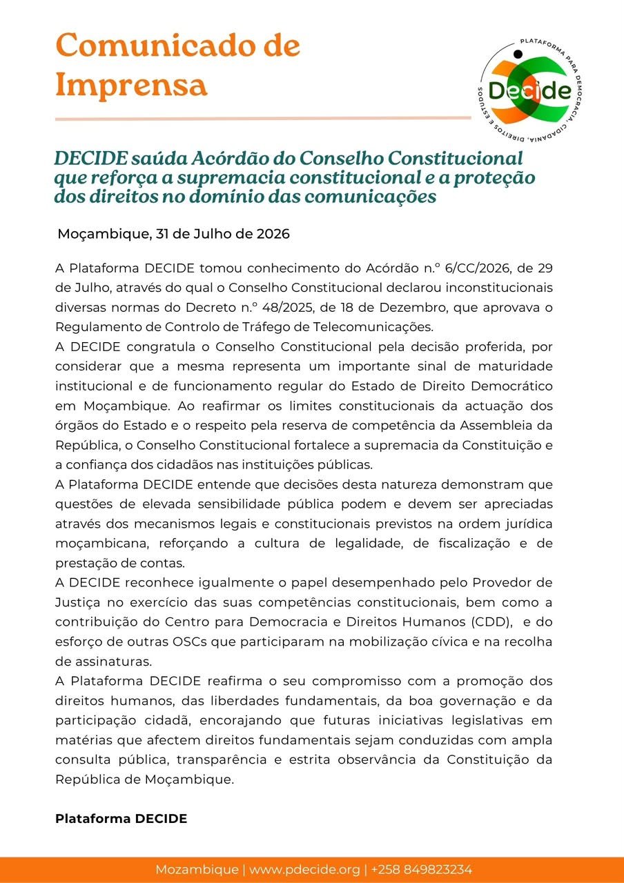 Comunicado de Imprensa